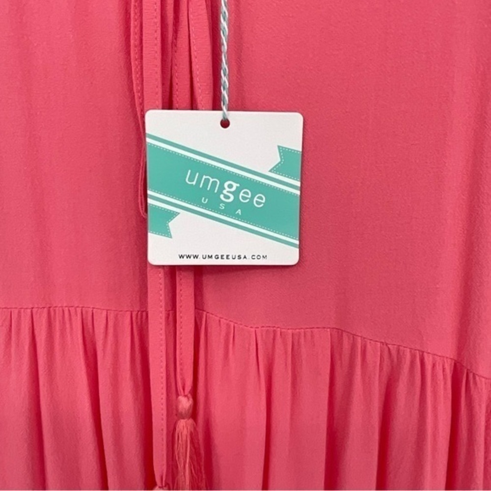 Umgee Linen Long Sleeve Pink Dress Size‎ Medium I19 NWT - Picture 5 of 6